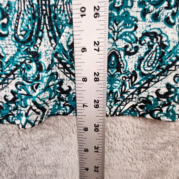 Catherines Top Women's 3X Multicolor Paisley Peek A Boo Shoulder Half Sleeve - Picture 7 of 9